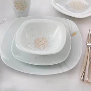 Zarin Iran Porcelain Inds Quattro Series Golden Lotus 27 Pieces Top Grade