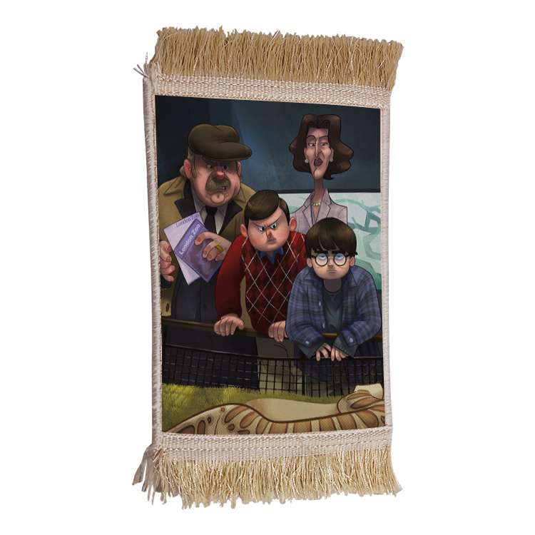 فرش ماشینی دیوارکوب مدل هری پاتر کد 42