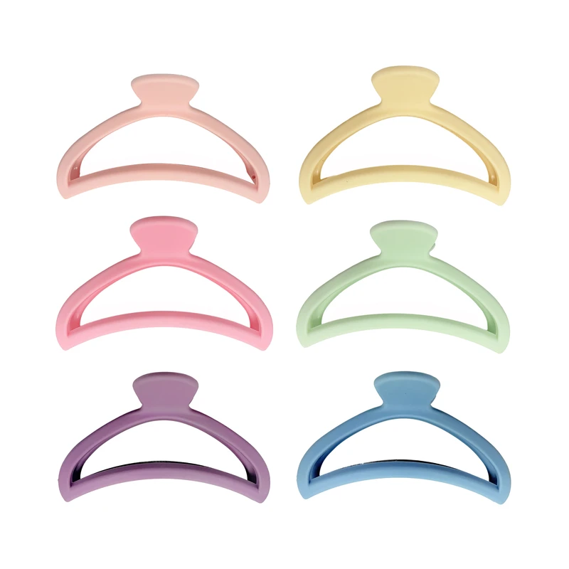 کلیپس مو زنانه مدل شمعی پاستلی مون مجموعه ۶ عددی