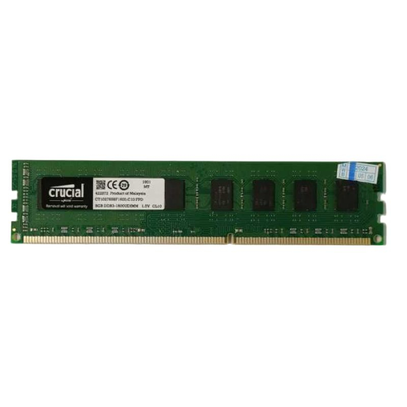 رم دسکتاپ DDR3 تک کاناله 1600 مگاهرتز کروشیال مدل 2024 ظرفیت 8 گیگابایت