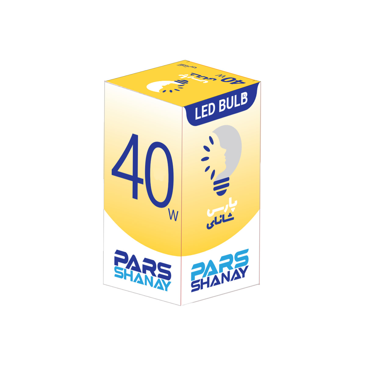 لامپ 40 وات پارس شانای مدل استوانه ای پایه E27