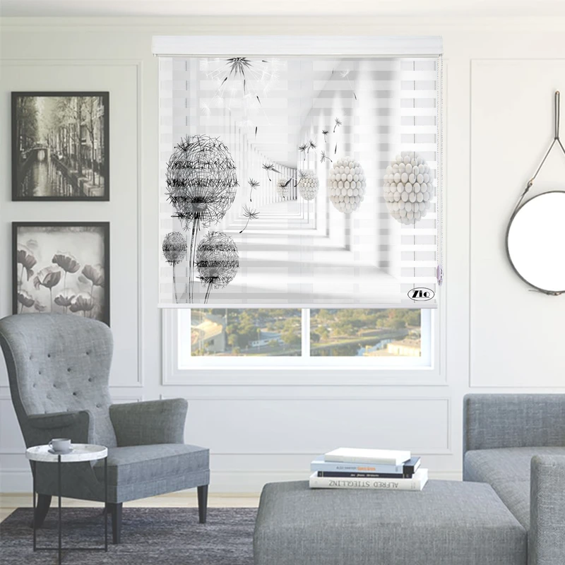 پرده زبرا زیو مدل 3D-1010 سایز 150x200 سانتی متر