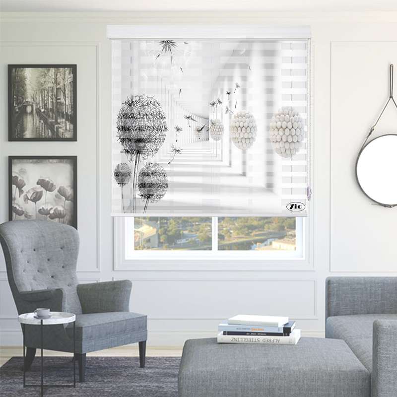 پرده زبرا زیو مدل 3D-1010 سایز 150x200 سانتی متر