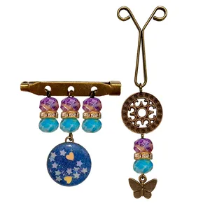 ست سنجاق سینه و گیره روسری کد PM494