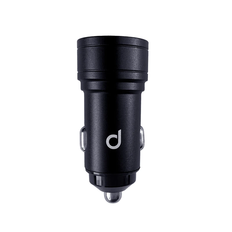 شارژر فندکی 12 وات دو پورت دکودو مدل  DCG 002 به همراه کابل USB-C