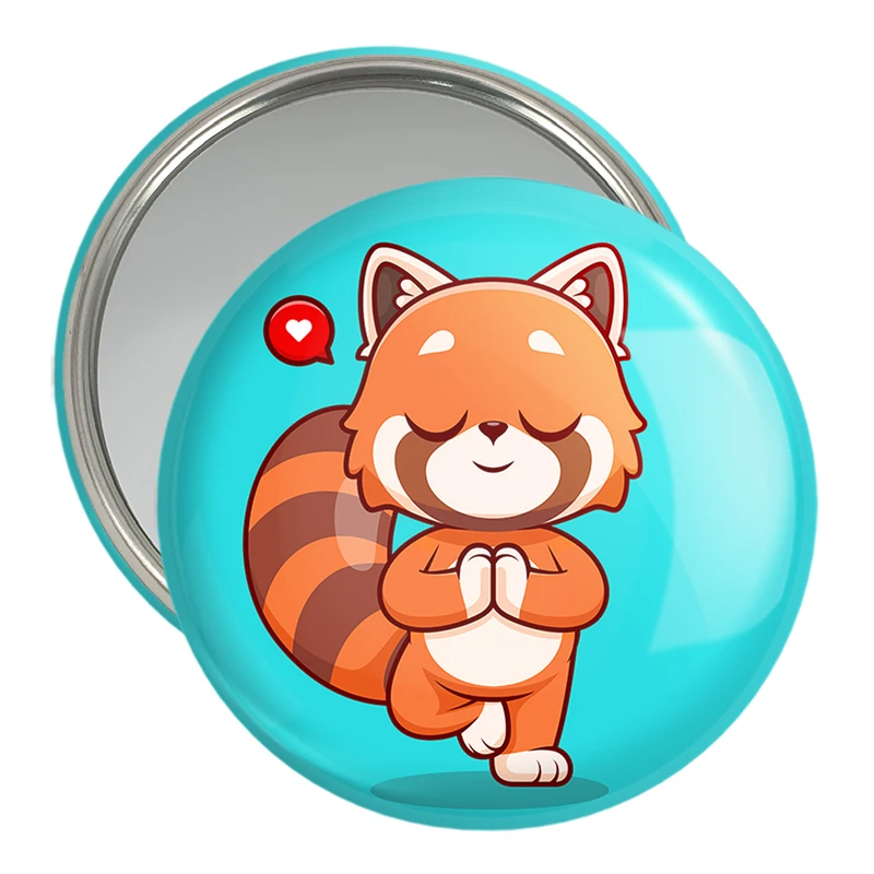 آینه جیبی خندالو مدل حیوانات بامزه پاندای قرمز کد 29445