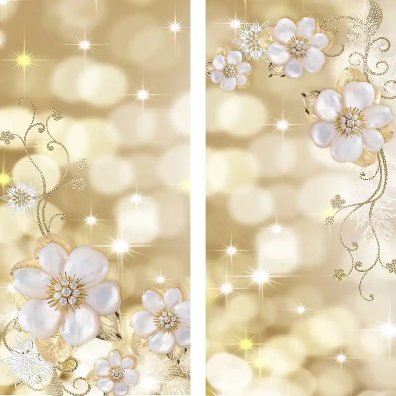 پرده مدل پانچی طرح گل و حباب سایز 280x145 سانتی متر