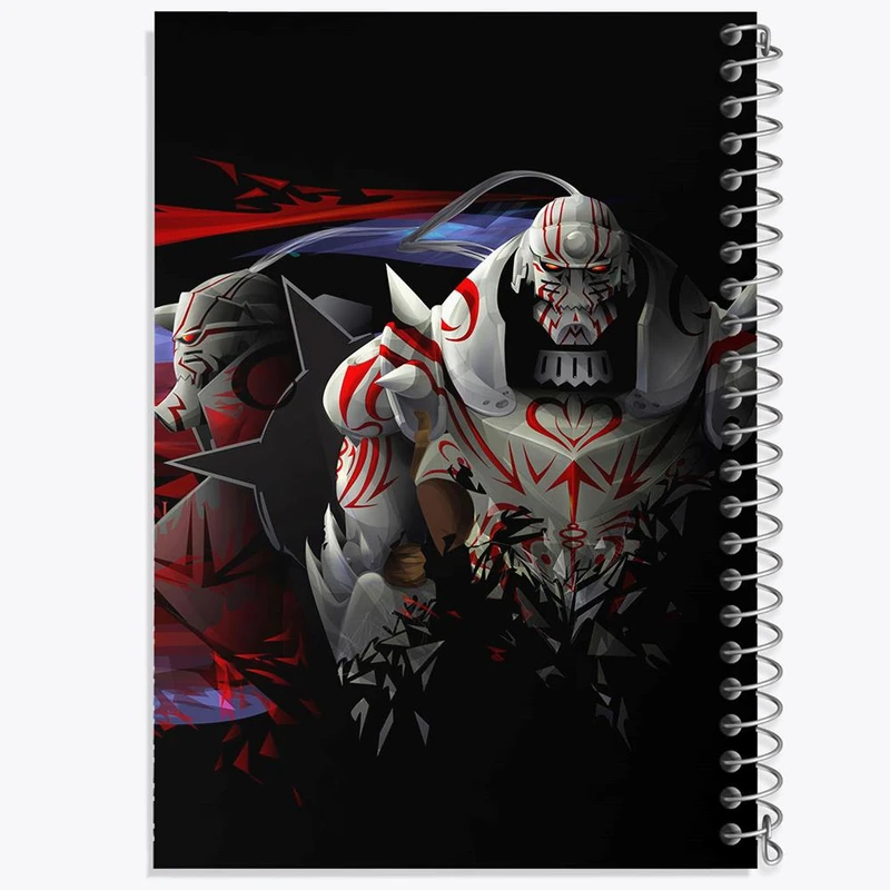 دفتر ژورنال نویسی 50 برگ خندالو مدل نقطه ای طرح آلفونس الریک انیمه کیمیاگر تمام فلزی کد 12669