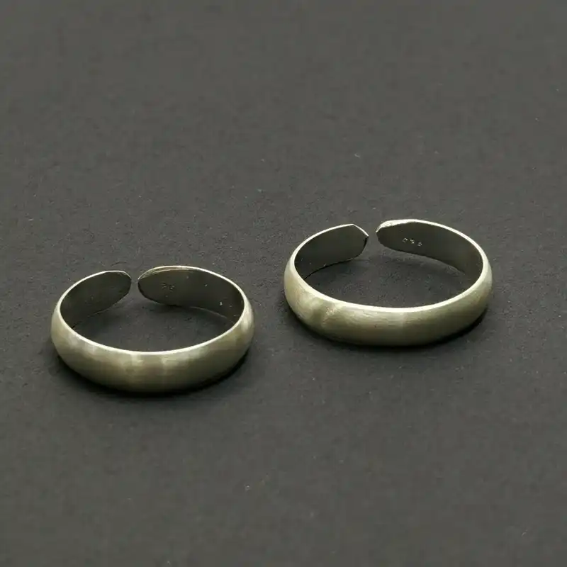 ست انگشتر نقره زنانه و مردانه مدل کیمات کد H13