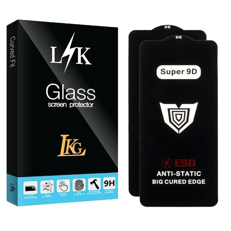 محافظ صفحه نمایش ال کا جی مدل Super 9D مناسب برای گوشی موبایل شیائومی Poco F3 5G بسته 2 عددی