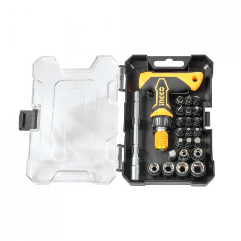 پیچ گوشتی و سری پیچ گوشتی  و بکس اینکو مدل HKSDB0188 بسته 24 عددی