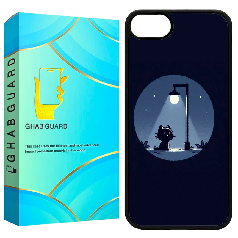 کاور قاب گارد طرح گربه و شب مدل G16E مناسب برای گوشی موبایل اپل iPhone 16e