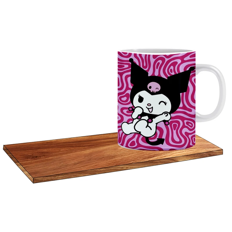 ماگ ال ایکس پی طرح دخترانه کرومی کد 386 به همراه زیر لیوانی