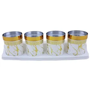 ست جا ادویه 5 پارچه مدل ماربل