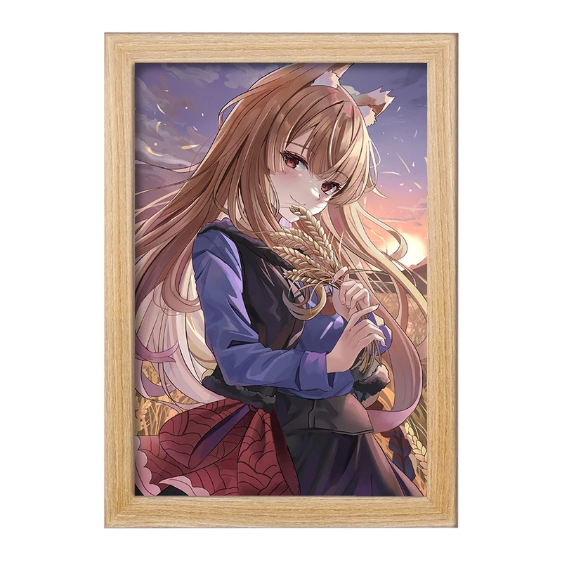 تابلو خندالو مدل هولو انیمه ادویه و گرگ کد 36115