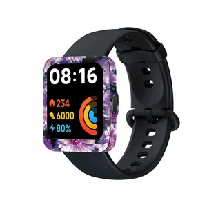برچسب ماهوت طرح Purple_Flower مناسب برای ساعت هوشمند شیائومی Redmi Watch 2 Lite