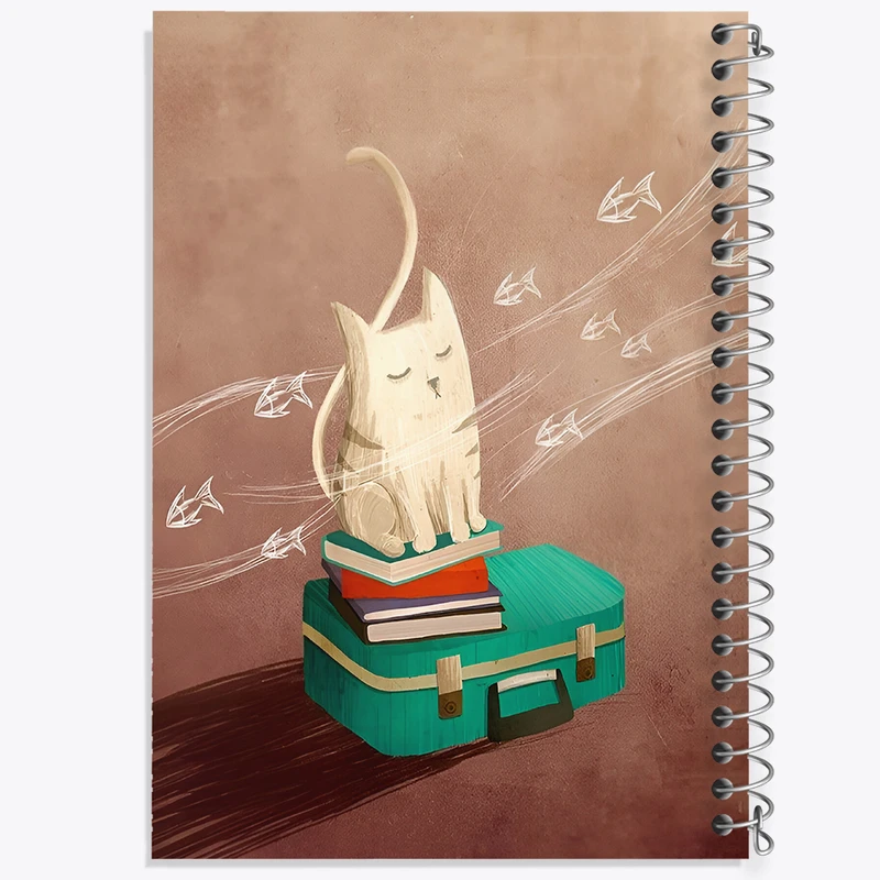 دفتر مشق 50 برگ خندالو طرح گربه (Cat) کد N5676