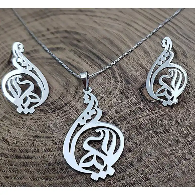 نیم ست نقره زنانه مدل اردیبهشت کد AB010