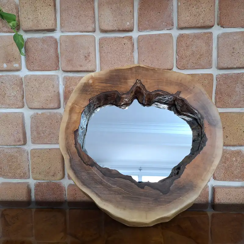 آینه چوبی طرح روستیک مدل 003