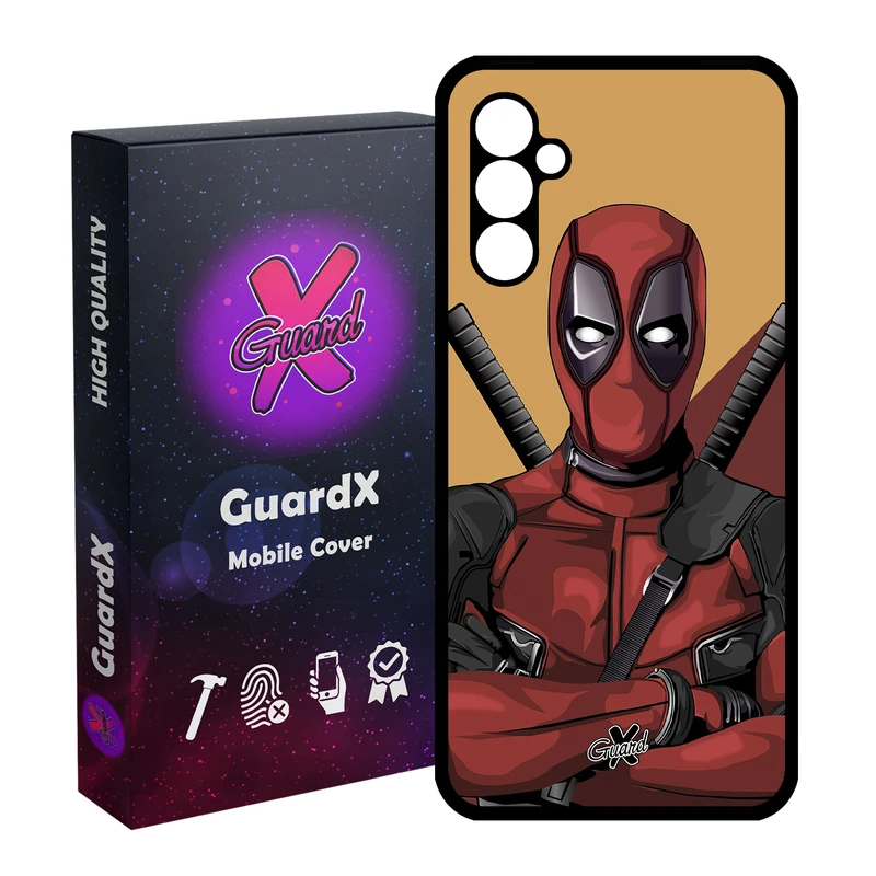 کاور گارد ایکس طرح Dead Pool مدل Glass10091 مناسب برای گوشی موبایل سامسونگ Galaxy A24/A24 4G/M34 5G