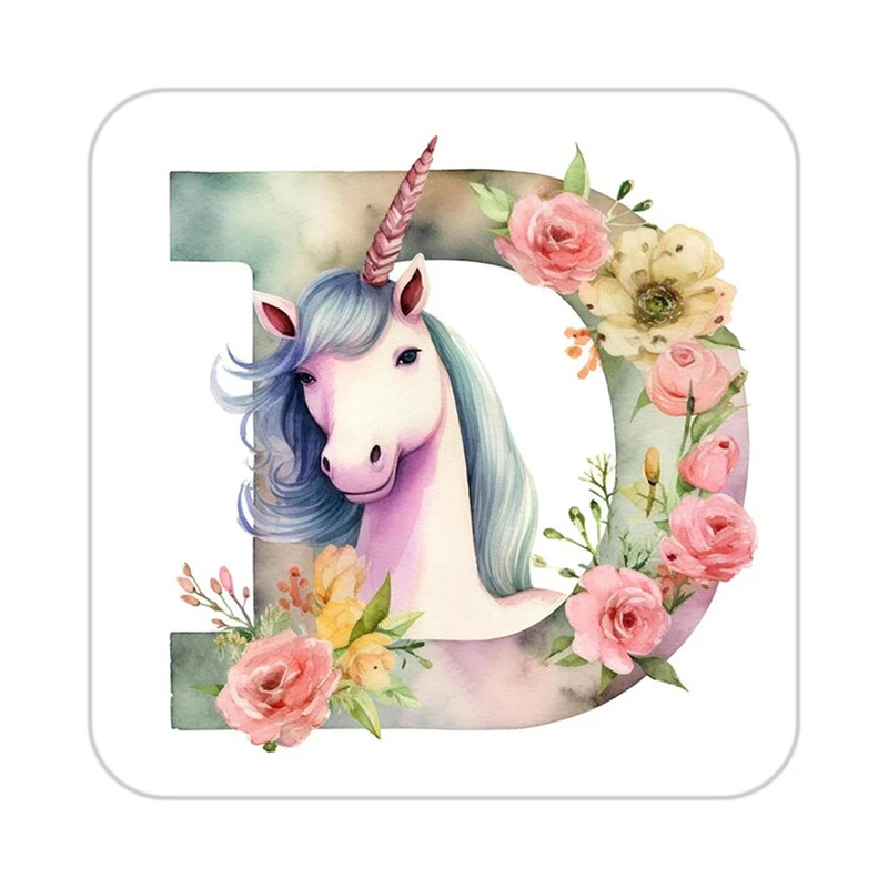 زیر لیوانی کاکتی طرح اسب تک شاخ و یونیکورن مدل mp32305