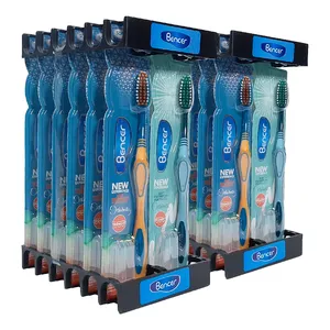 مسواک بنسر مدل ارتودنسی با برس نرم مجموعه 24 عددی