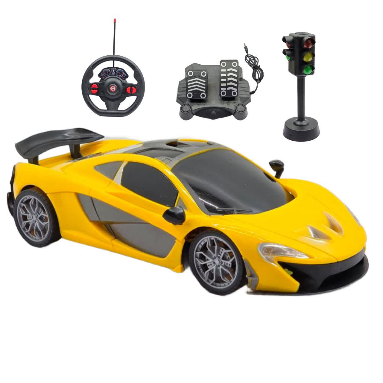 ماشین بازی کنترلی ناب سل مدل مکلارن شارژی پدال دار فرمانی همراه با چراغ راهنمایی MCLAREN NAAB001
