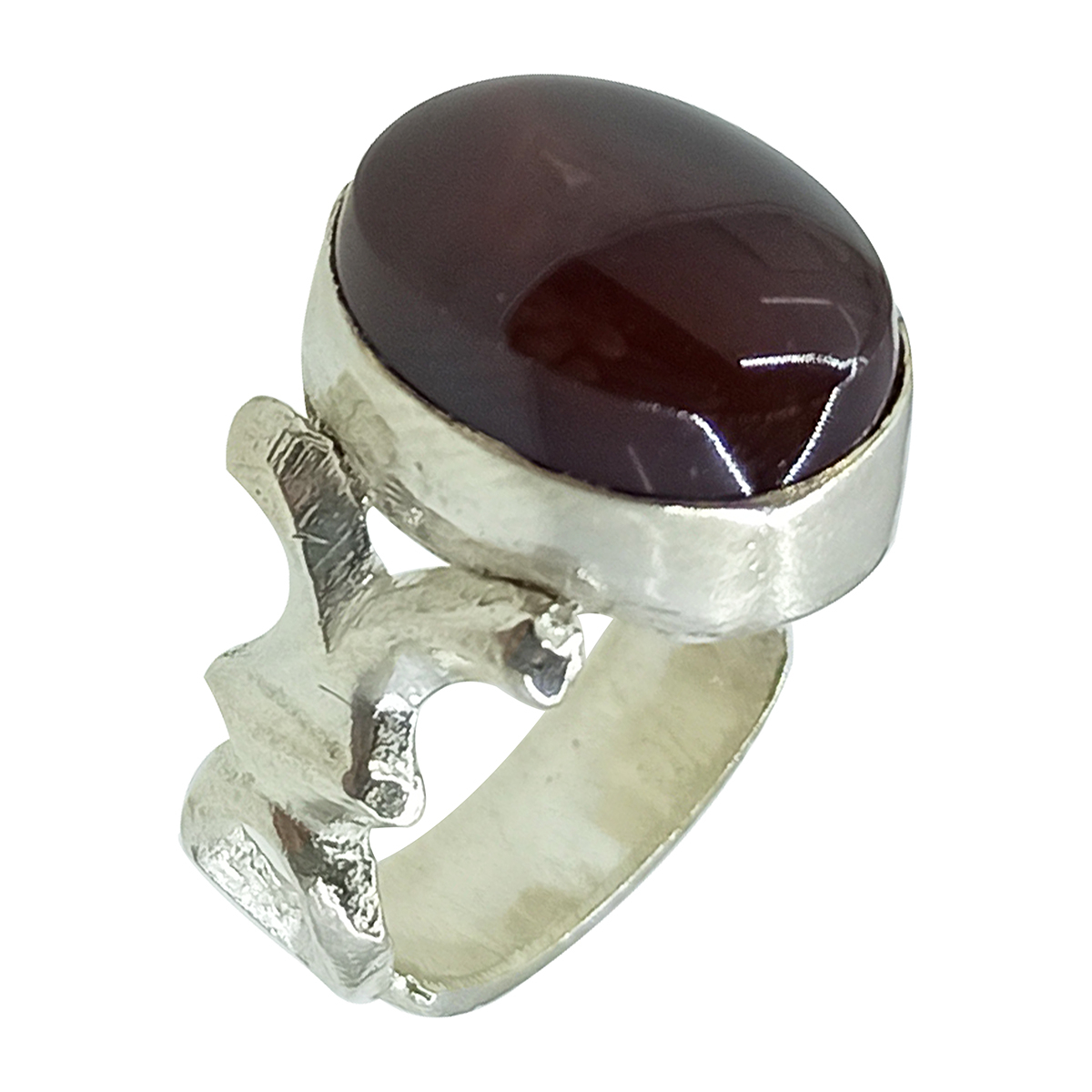 انگشتر نقره مردانه سلین کالا مدل عقیق یمن کد ce-As265