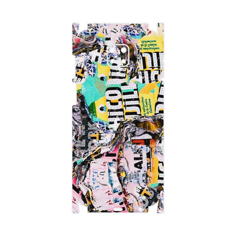 برچسب پوششی ماهوت مدل Collage of Teared Paper-FullSkin مناسب برای گوشی موبایل شیائومی Redmi Note 9 Pro