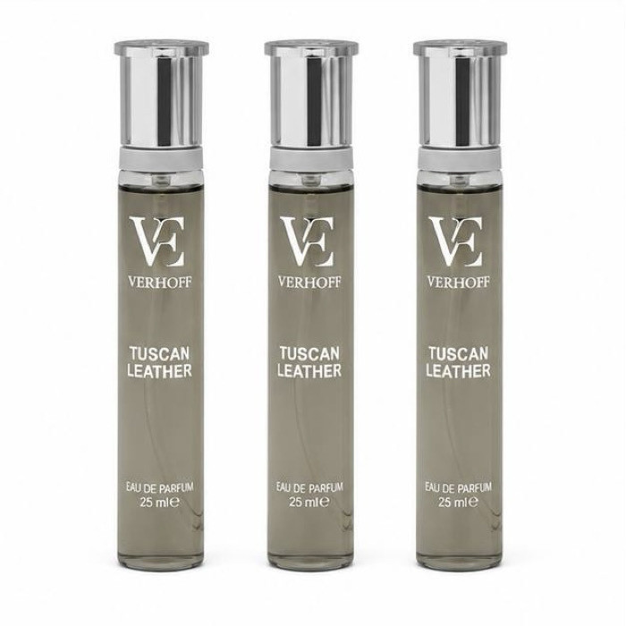 عطر جیبی زنانه ورهف مدل توسکان لدر با رایحه گرم حجم 25 میلی لیتر بسته 3 عددی