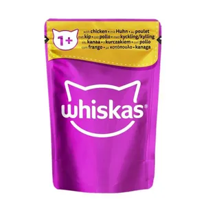 پوچ گربه بالغ ویسکاس مدل Chicken طعم گوشت مرغ وزن 85 گرم