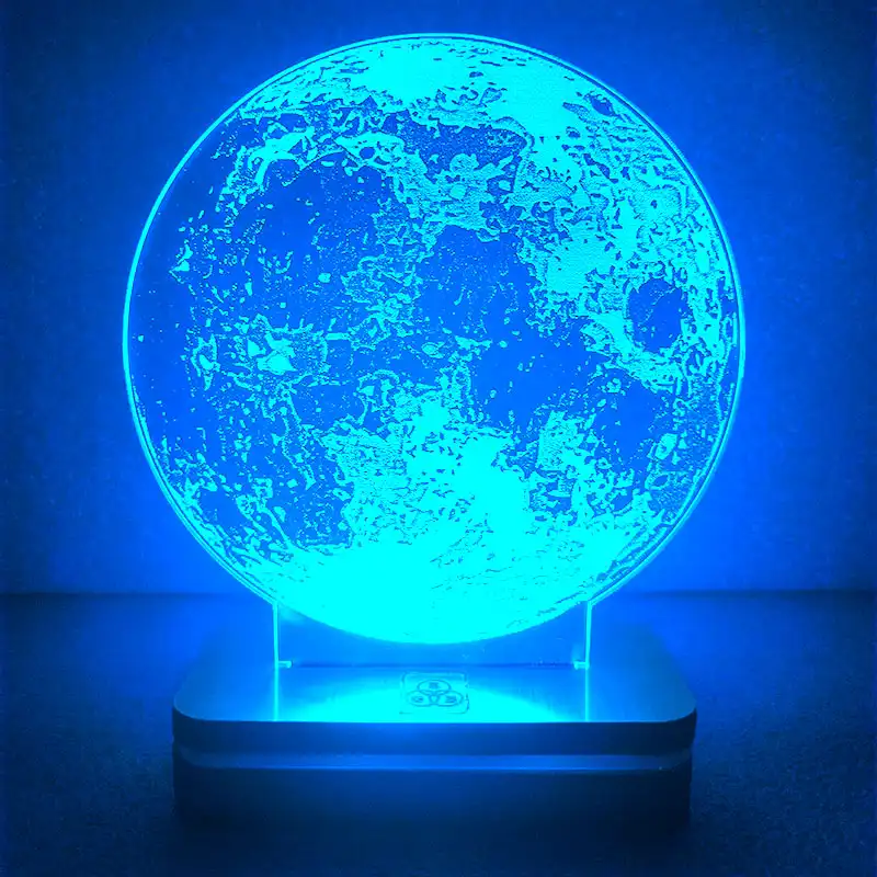 چراغ خواب طرح کره ماه مدل هفت رنگ