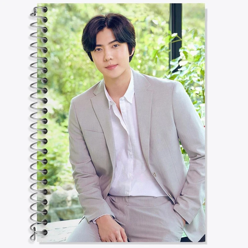 دفتر زبان 50 برگ خندالو مدل سه خط طرح سهون گروه اکسو EXO کد 13479