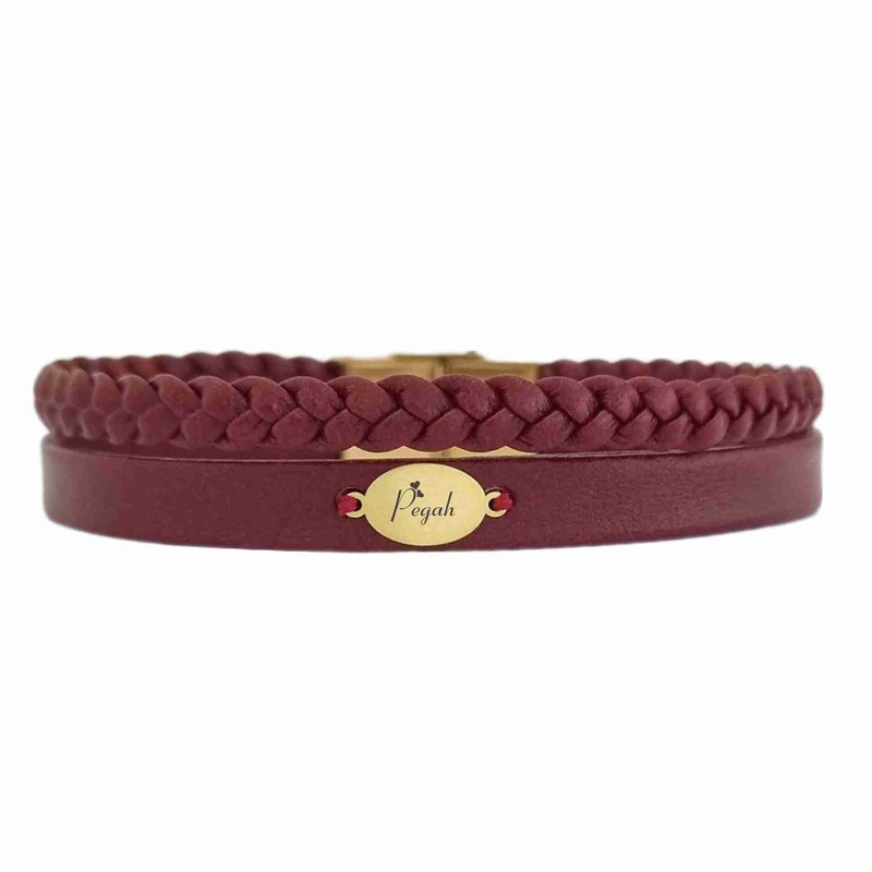 دستبند طلا 18 عیار زنانه لیردا مدل اسم پگاه 6700