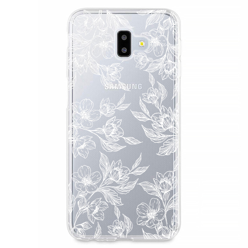 کاور مگافون طرح گل مدل C50-W مناسب برای گوشی موبایل سامسونگ Galaxy J6 Plus