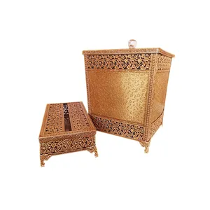 ست سطل و جا دستمال طرح گلستان