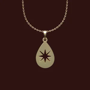گردنبند طلا 18 عیار زنانه مدوپد مدل ستاره کد W2-1-1249