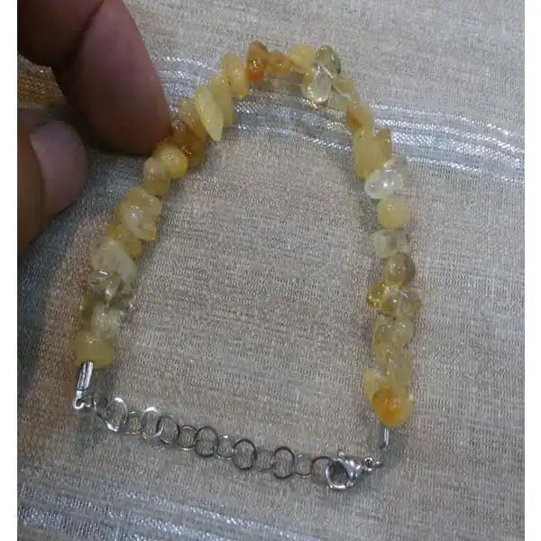 دستبند مدل سنگ طبیعی سیترین