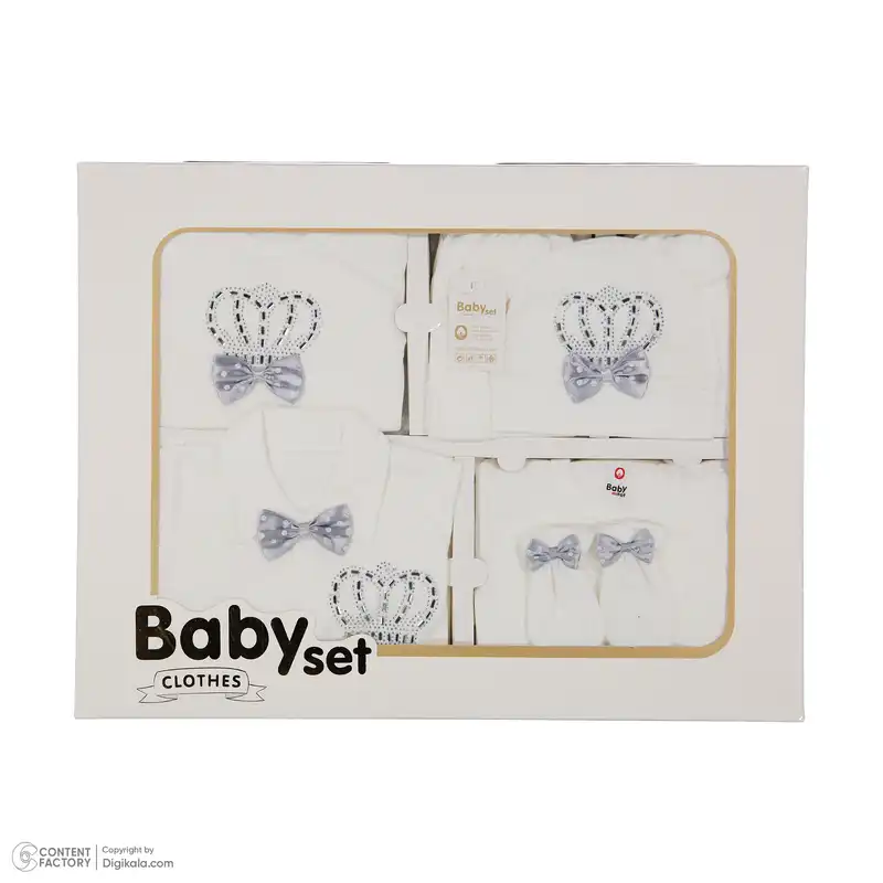 ست 17 تکه لباس نوزادی مدل تاج بهار