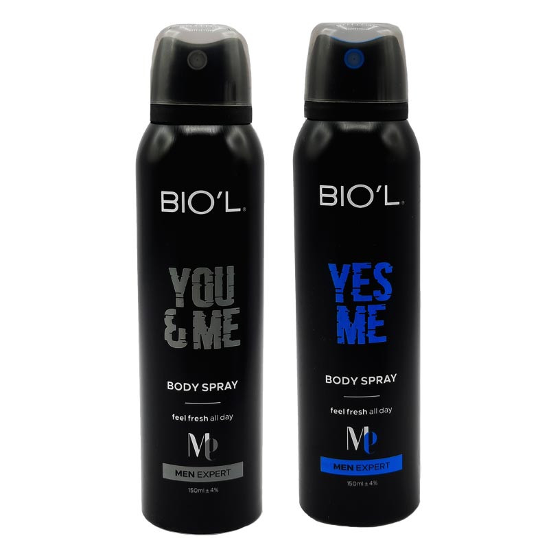اسپری خوشبو کننده بدن مردانه بیول مدل you me And yes me حجم 150 میلی لیتر بسته 2 عددی اسپری خوشبو کننده بدن مردانه بیول مدل you me And yes me حجم 150 میلی لیتر بسته 2 عددی