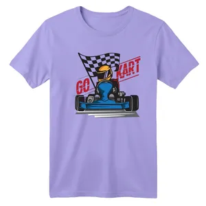 تی شرت آستین کوتاه بچگانه مدل ماشین کد 2 رنگ یاسی