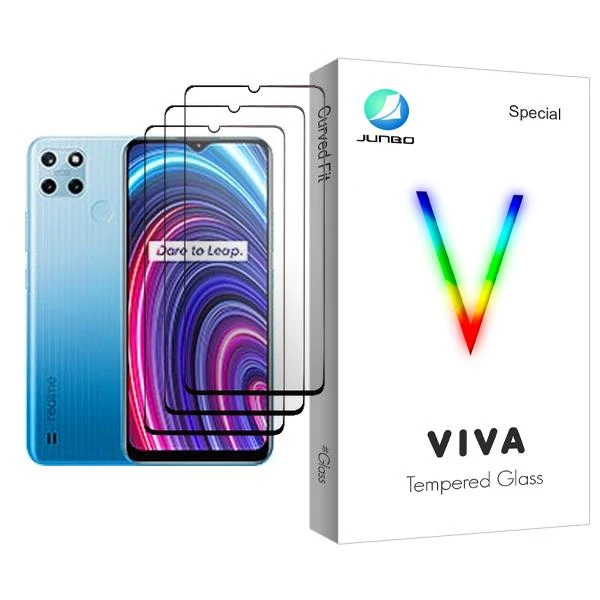 محافظ صفحه نمایش جانبو مدل Viva Glass MIX003 مناسب برای گوشی موبایل ریلمی C25Y بسته سه عددی