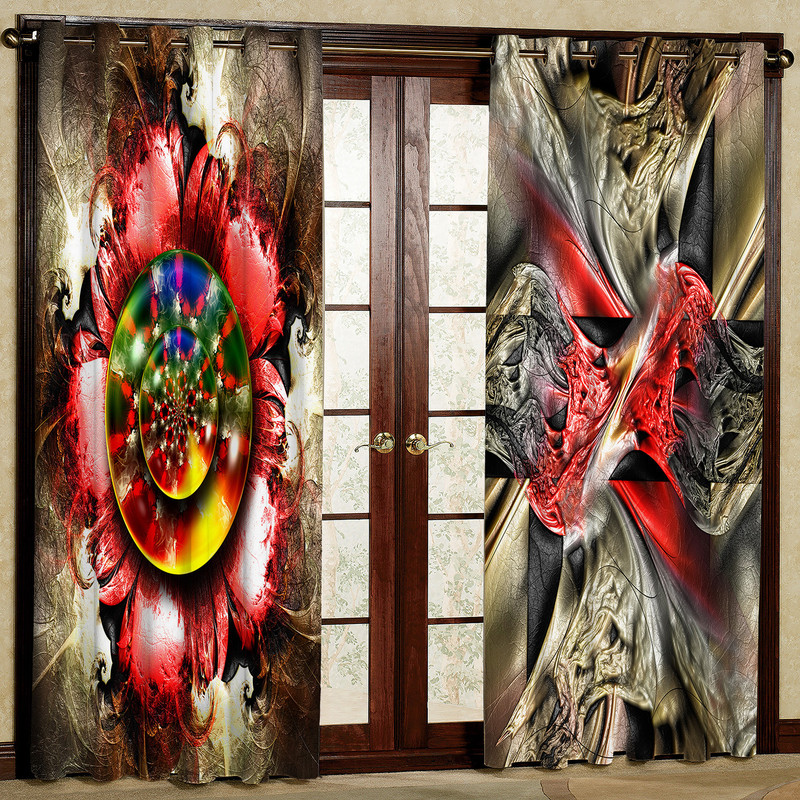 پرده مدل گل دار مخمل پانچی کد 1220 سایز 140x280 سانتی متر