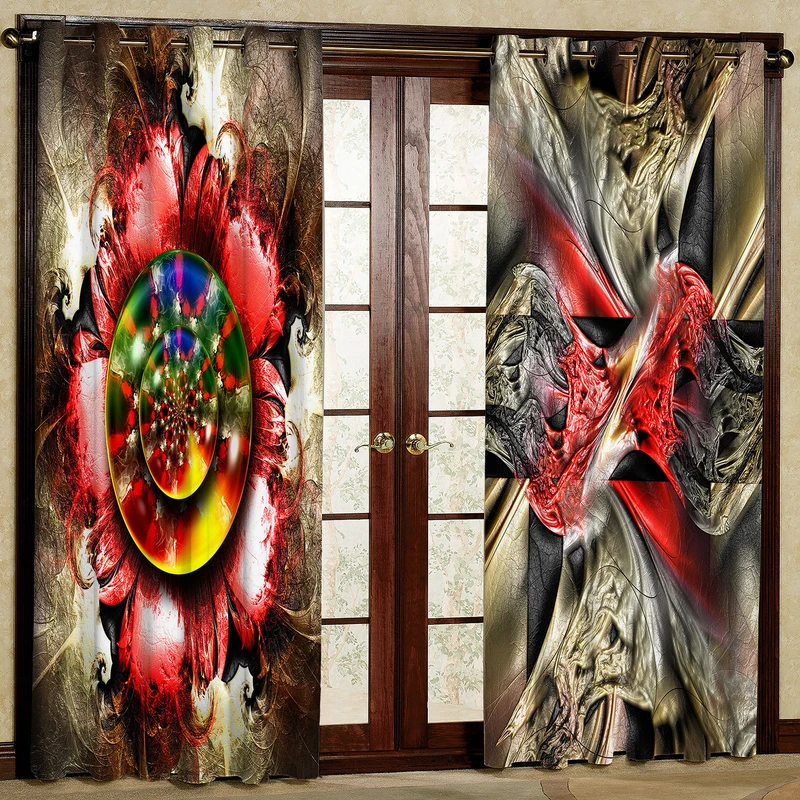 پرده مدل گل دار مخمل پانچی کد 1220 سایز 140x280 سانتی متر