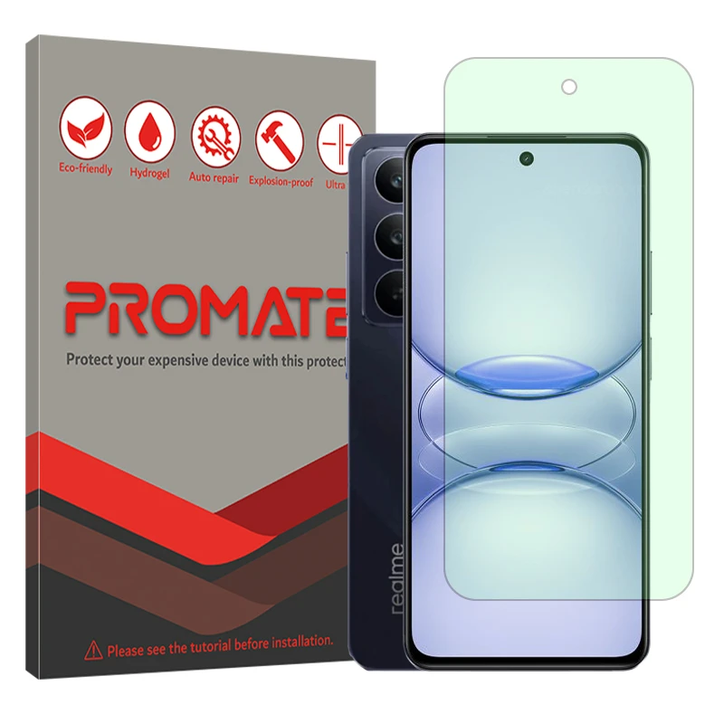 محافظ صفحه نمایش گرین لایت پرومیت مدل هیدروژلی مناسب برای گوشی موبایل ریلمی C75x
