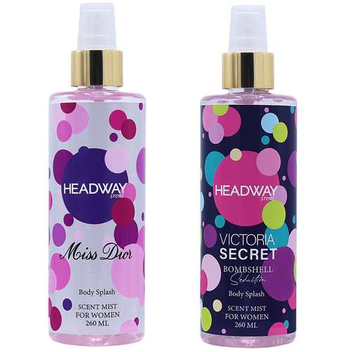  بادی اسپلش زنانه هدوی استوری مدل میس دیور و Victoria Secret Bombshell Seduction حجم 260 میلی لیتر مجموعه دو عددی 