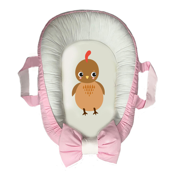 سرویس خواب سه تکه نوزاد مدل گارد محافظ دار طرح جوجه کد020