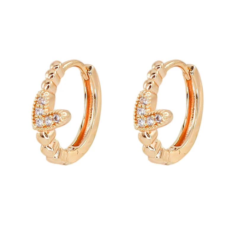 گوشواره حلقه‌ای زنانه زودیکا مدل قلبی کد AAC1466