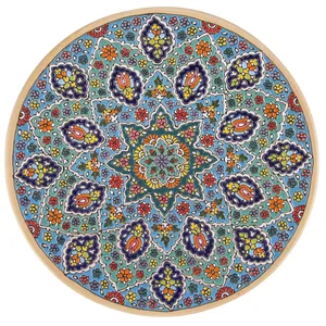 بشقاب میناکاری سفالی طرح گلسا کد 79007