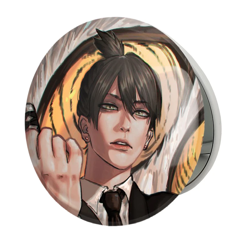 آینه جیبی خندالو طرح هایاکاوا انیمه مرد اره ای Chainsaw Man مدل تاشو کد 17878 